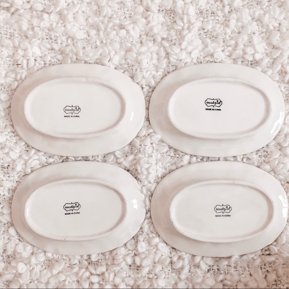 MUD PIE BISTRO PLATES SET OF 4 - Picture 3 of 7